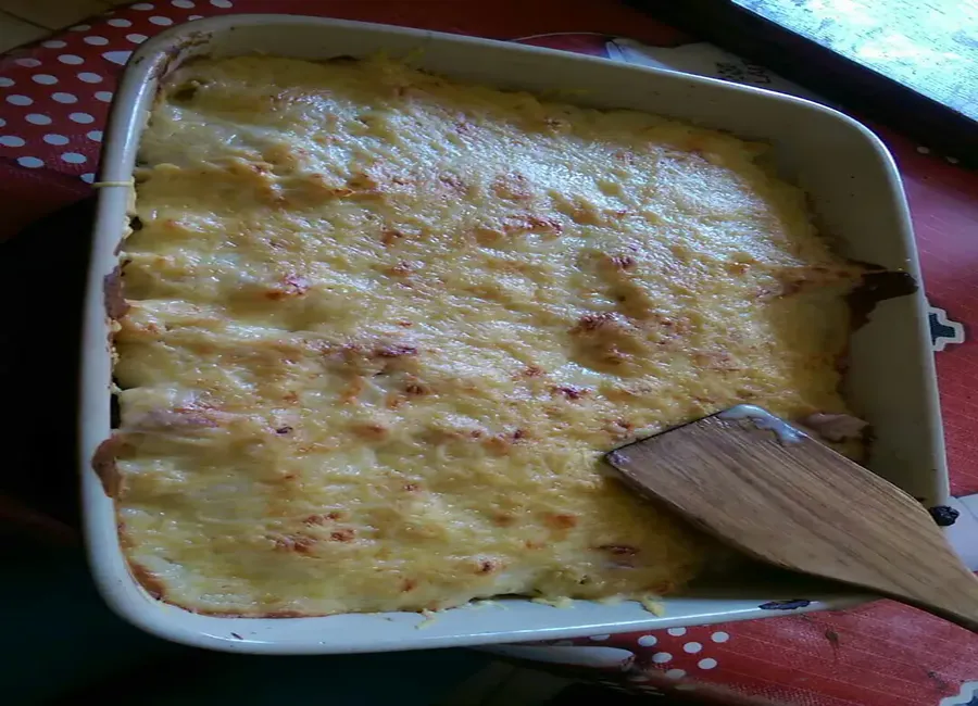 Gratin de pâtes à la béchamel