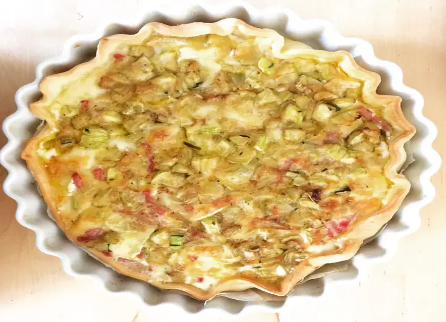 Tarte à la courgette et au brie