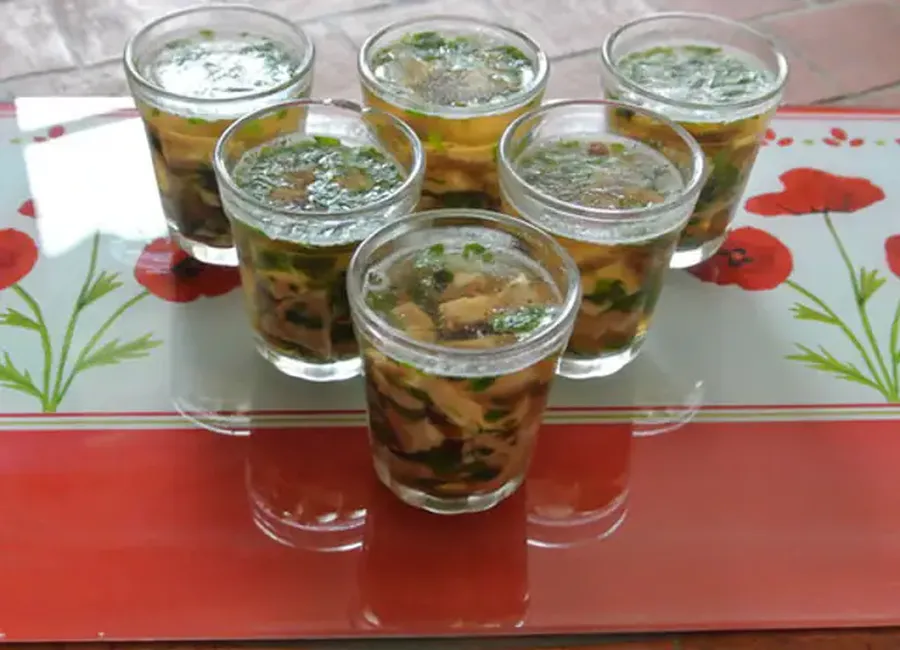 Verrine poulet en gelée