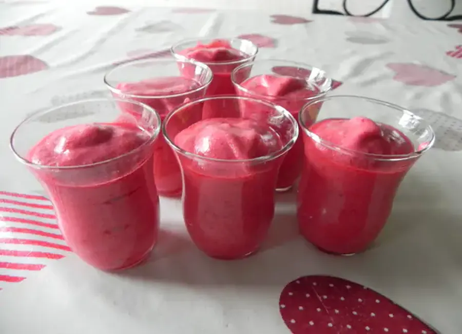 Mousse de framboises
