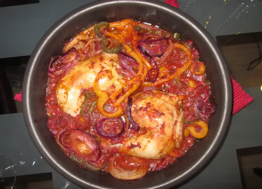 Mon poulet basquaise au four
