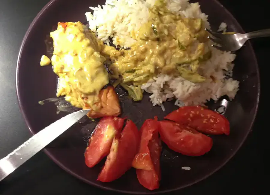 Pavés de saumon au curry