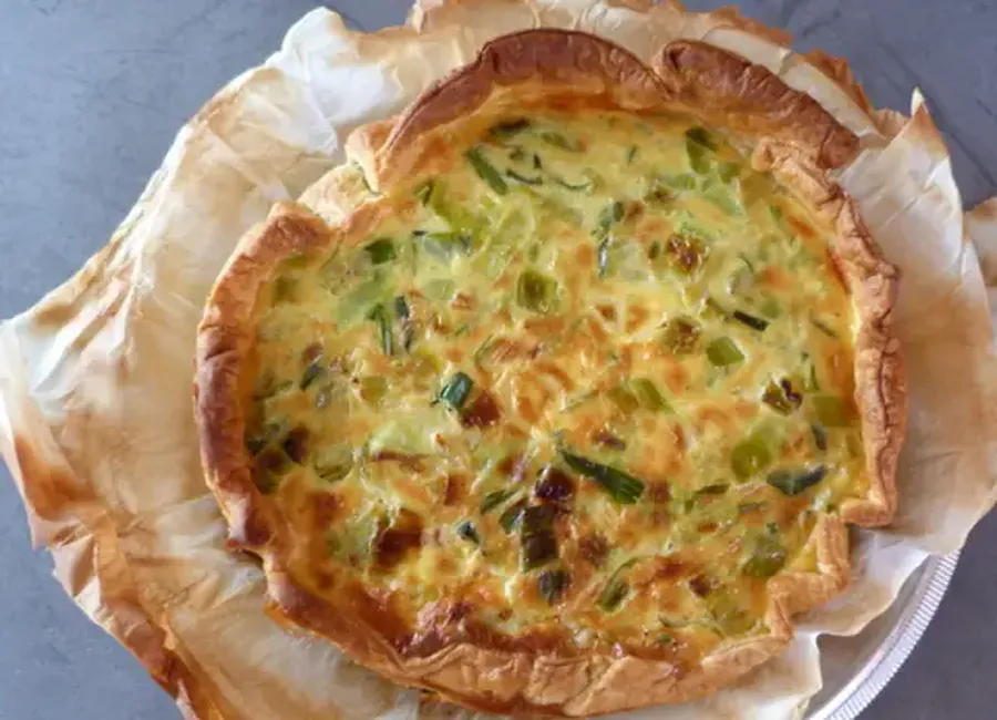 Tarte poireaux saumon fumé