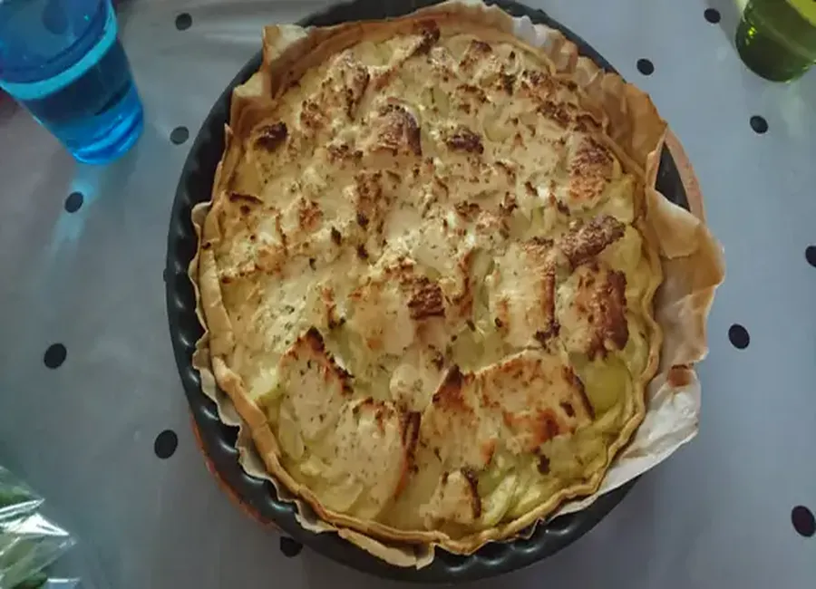 Tarte aux courgettes et boursin ail et fines herbes
