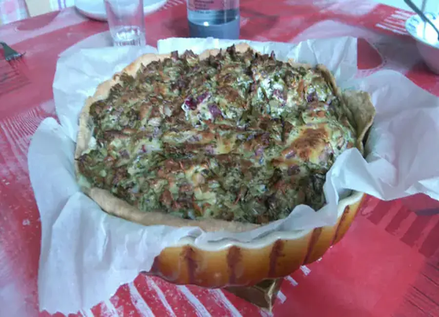 Quiche fraîcheur à la salade