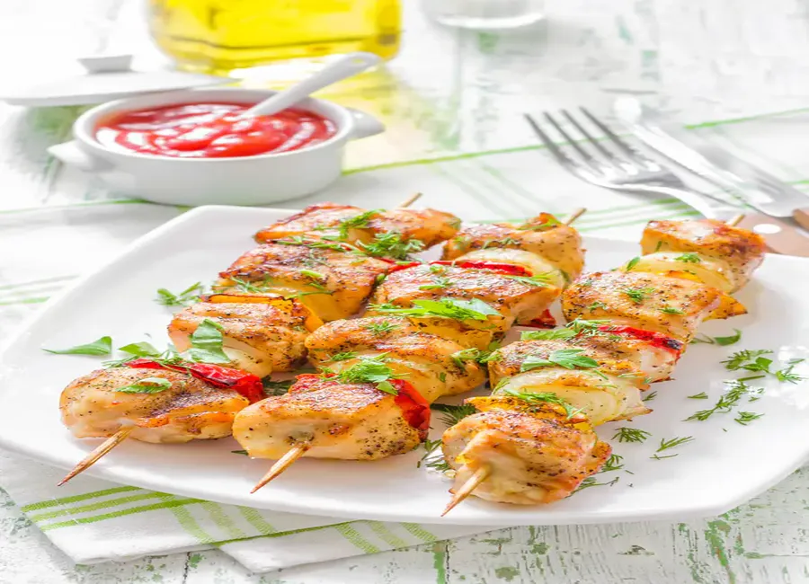 Brochette de porc aux poivrons