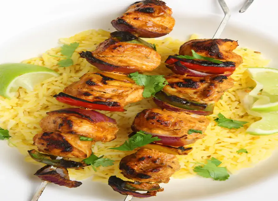 Brochette de poulet au curry light