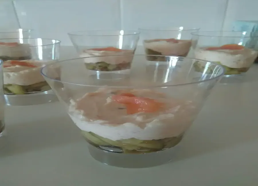 Verrines de saumon fumé au mascarpone
