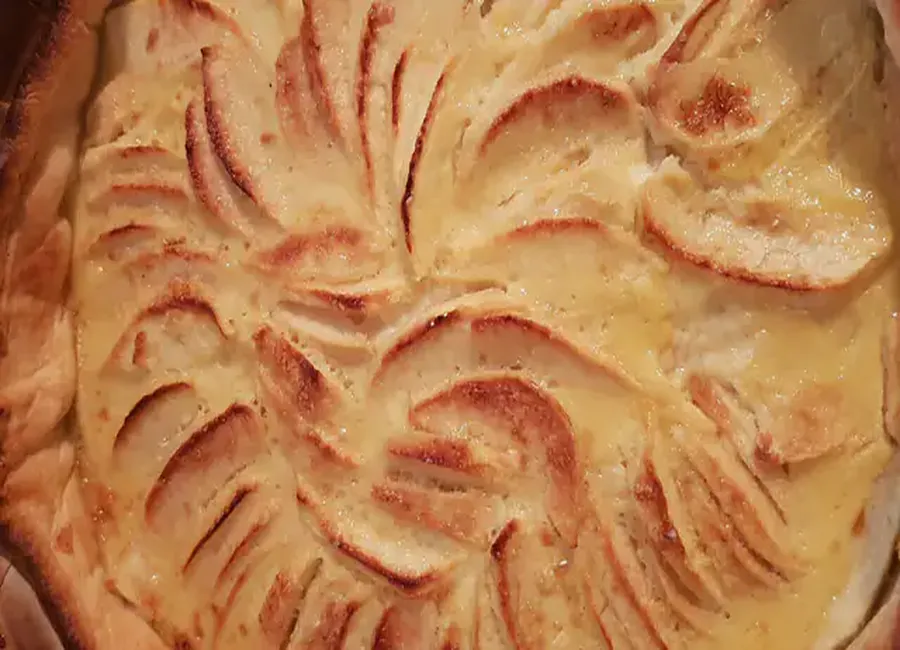 Tarte aux pommes-flan (sans crème)