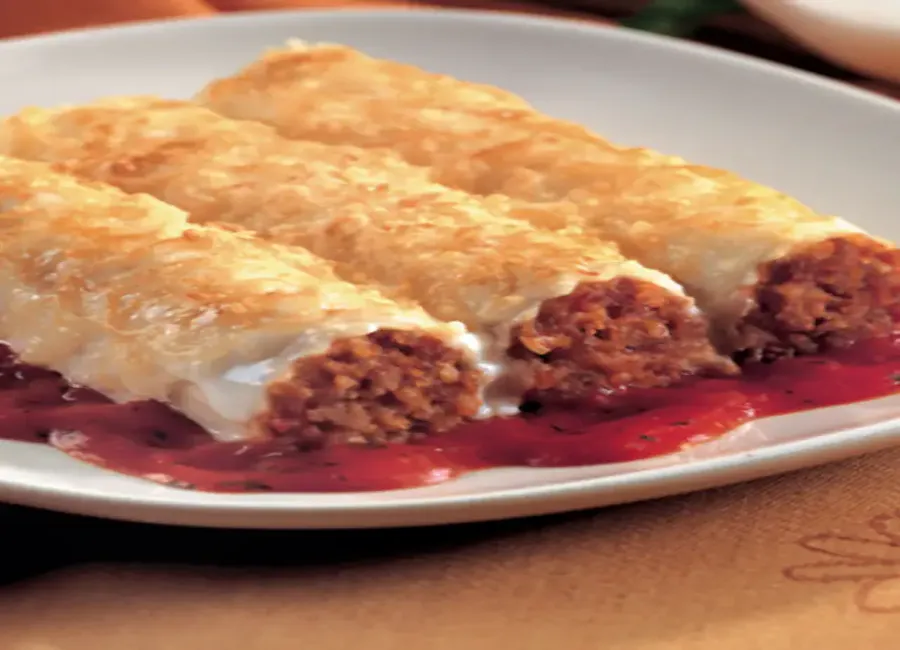 Cannelloni gratinés farcis à la bolognaise