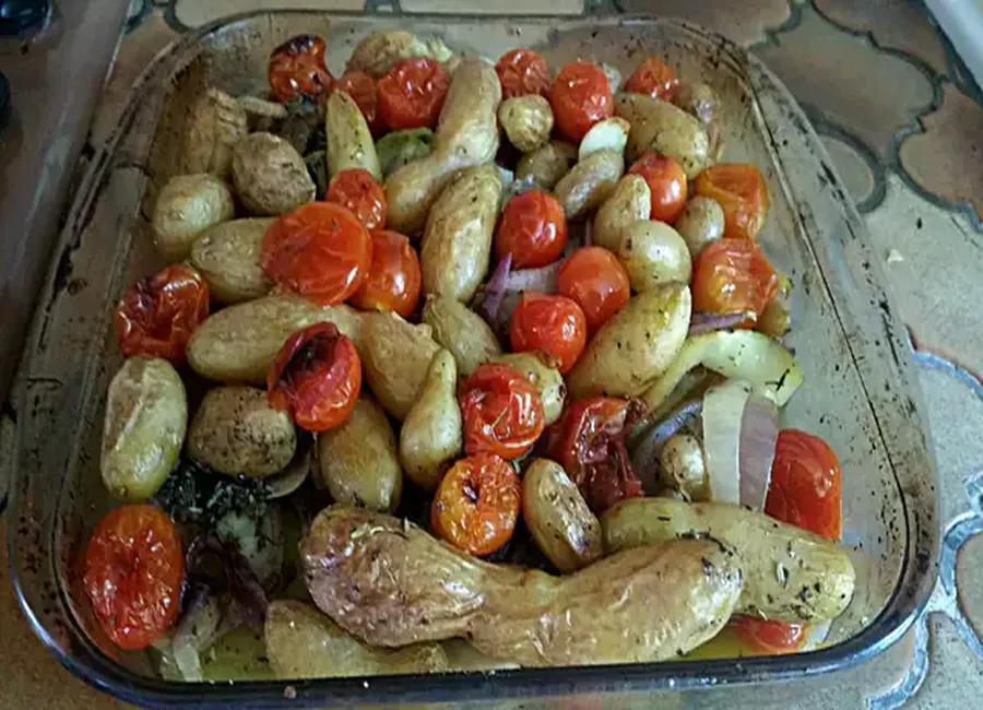 Rattes au four a la provencale
