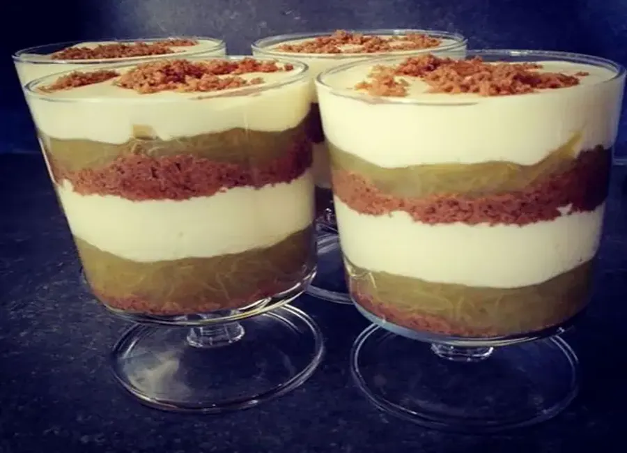 Tiramisu rhubarbe et speculoos