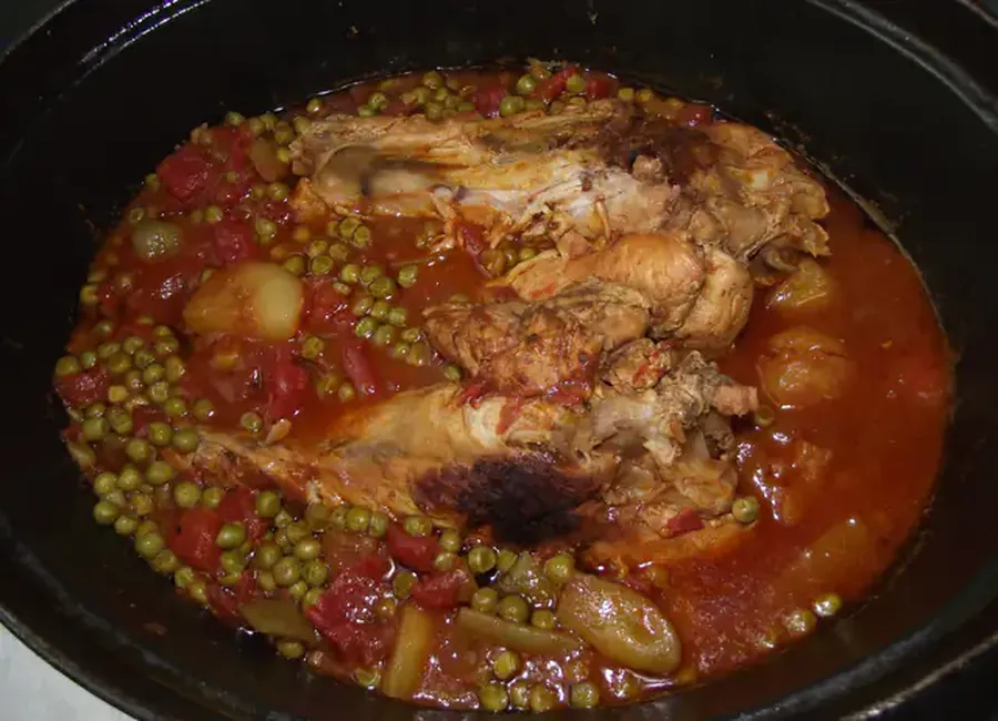Cuisse de dinde aux épices et legumes