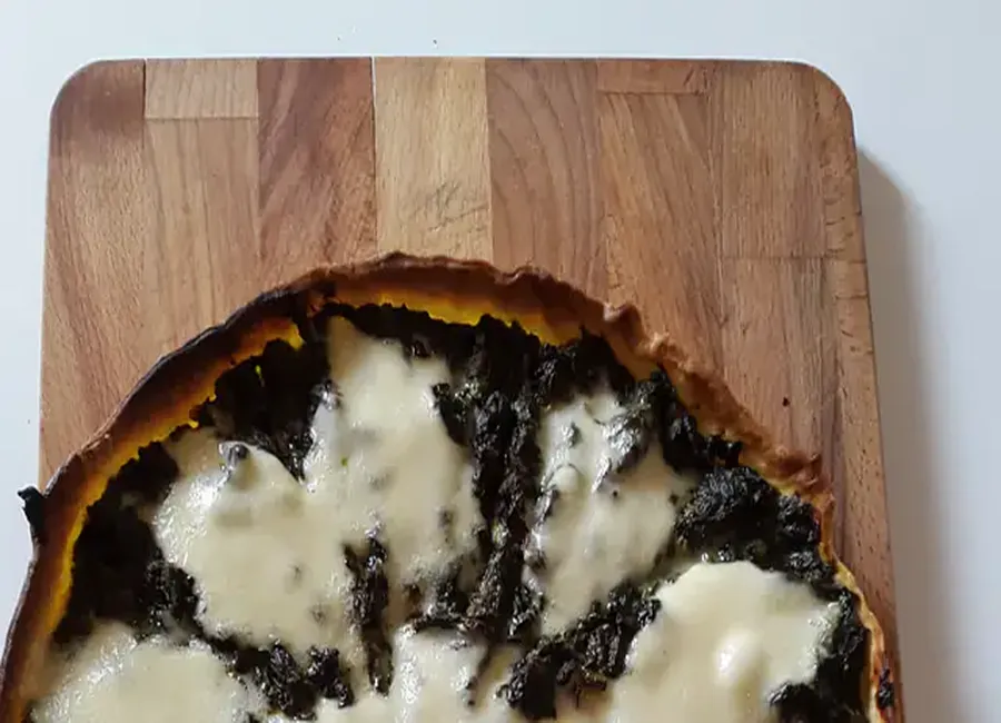 Tarte aux épinards et mozzarella