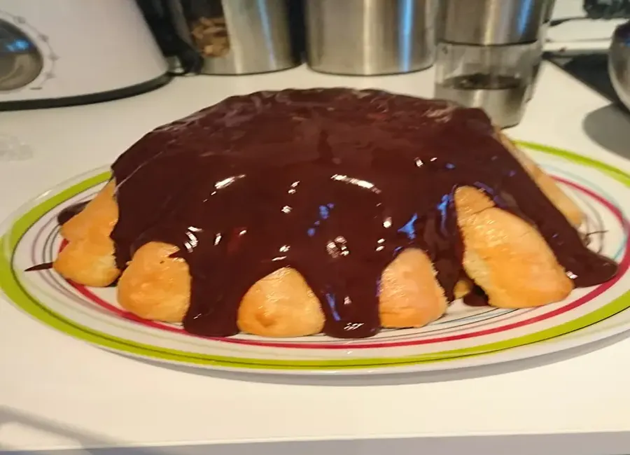 Charlotte noix de coco banane et chocolat