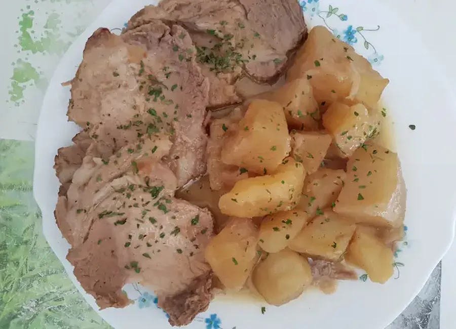 Rôti de porc au cidre doux