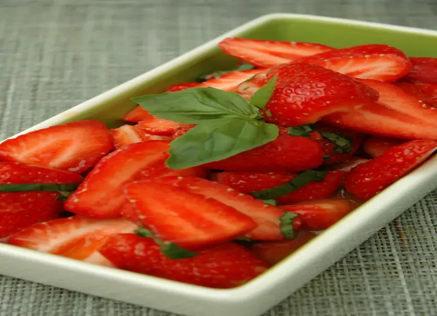 Fraises au basilic
