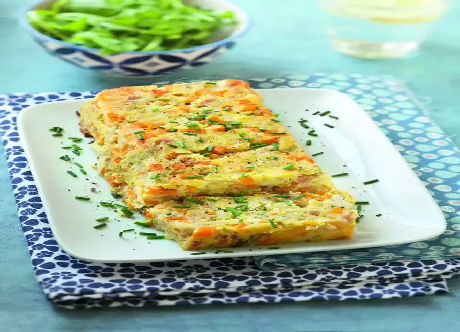 Gâteau au chou vert et au lard