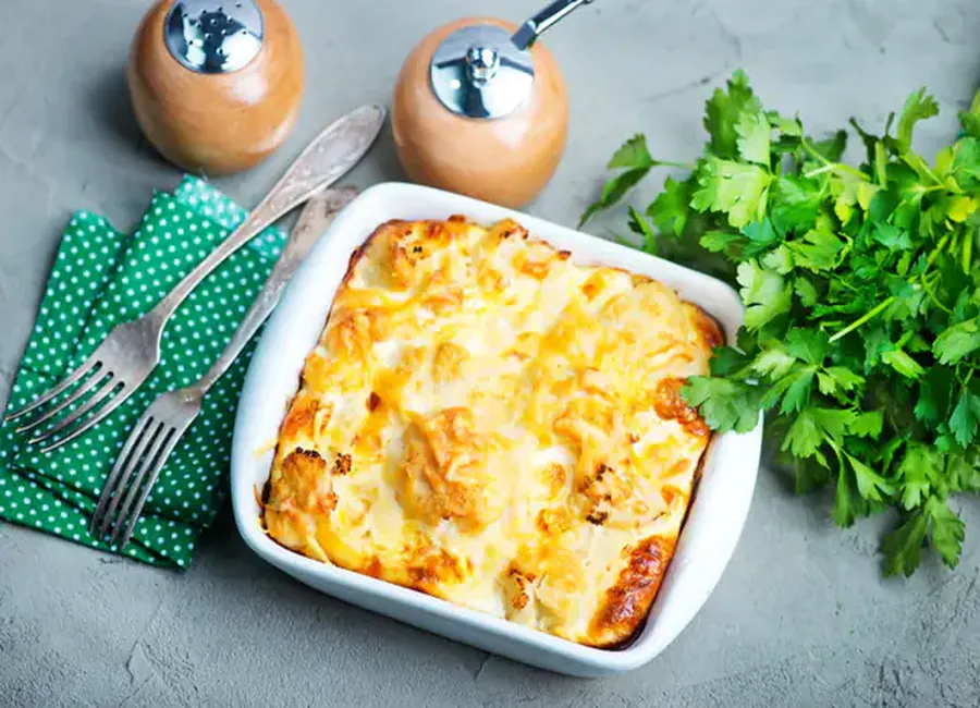 Gratin au chou vert