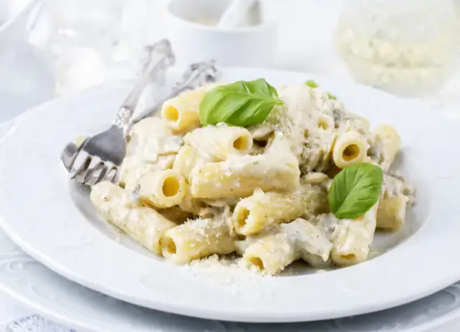 Gratin de penne à la crème d'ail