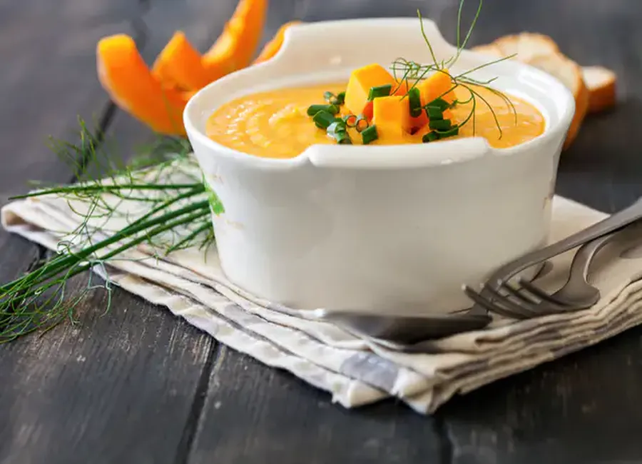Soupe au potiron et à l'oignon
