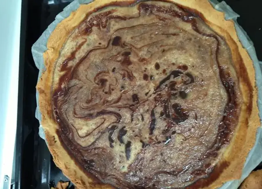 Tarte marbrée aux 2 chocolats