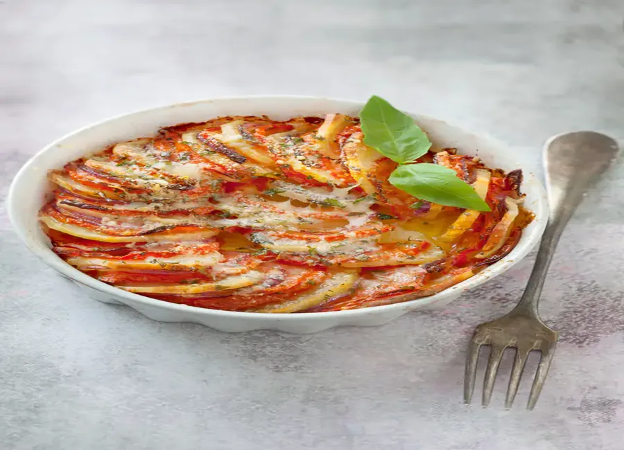 Gratin de pommes de terre et de tomates
