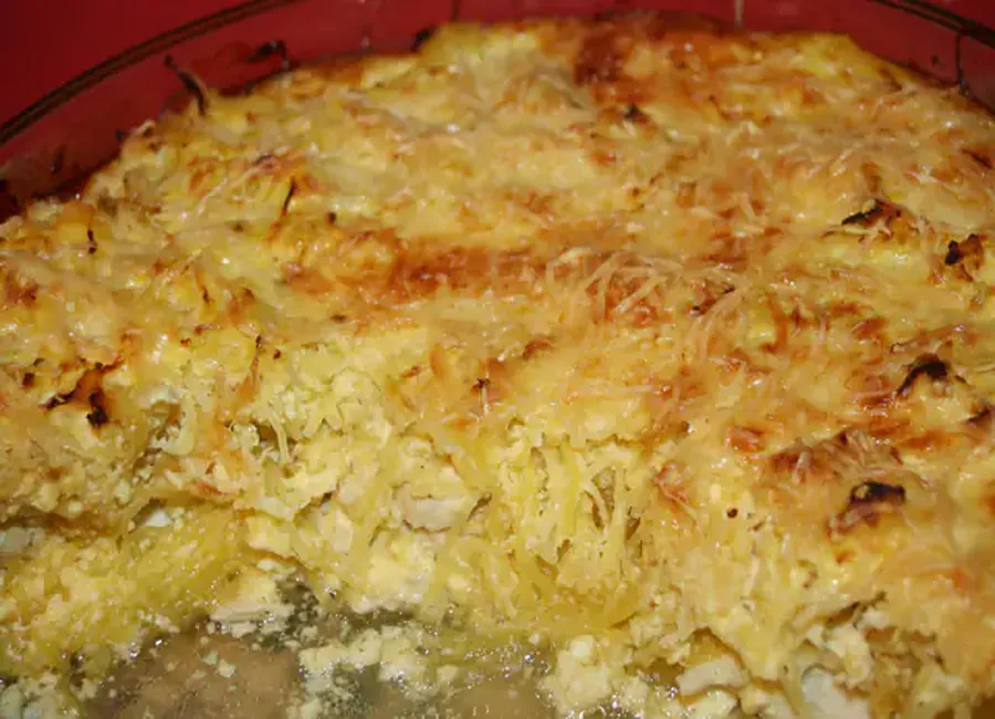 Gratin de courge spaghetti au poulet