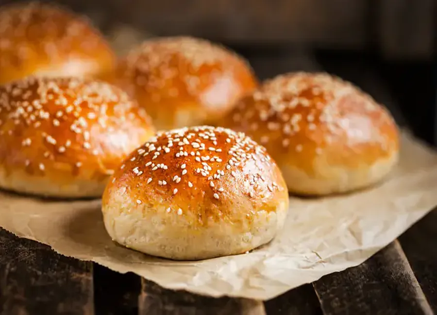 Pain hamburger (ou buns) à la map