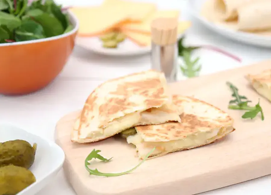 Quesadillas poire raclette
