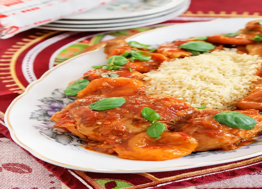 Tajine de poulet aux abricots