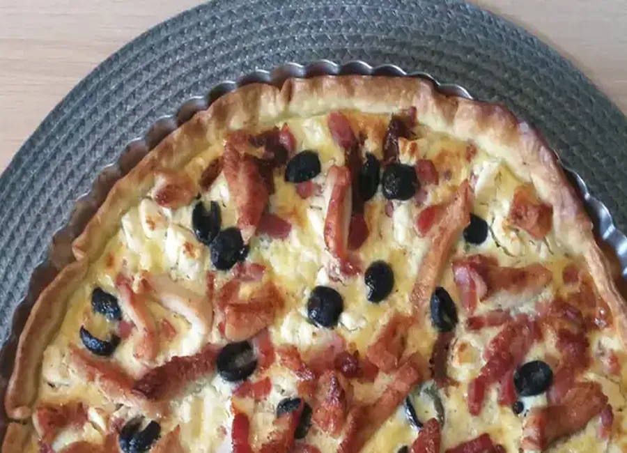 Quiche poulet, feta, tomates séchées