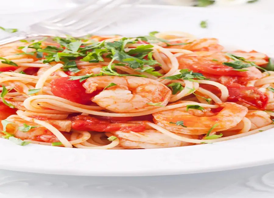 Spaghetti sauce ail et crevettes