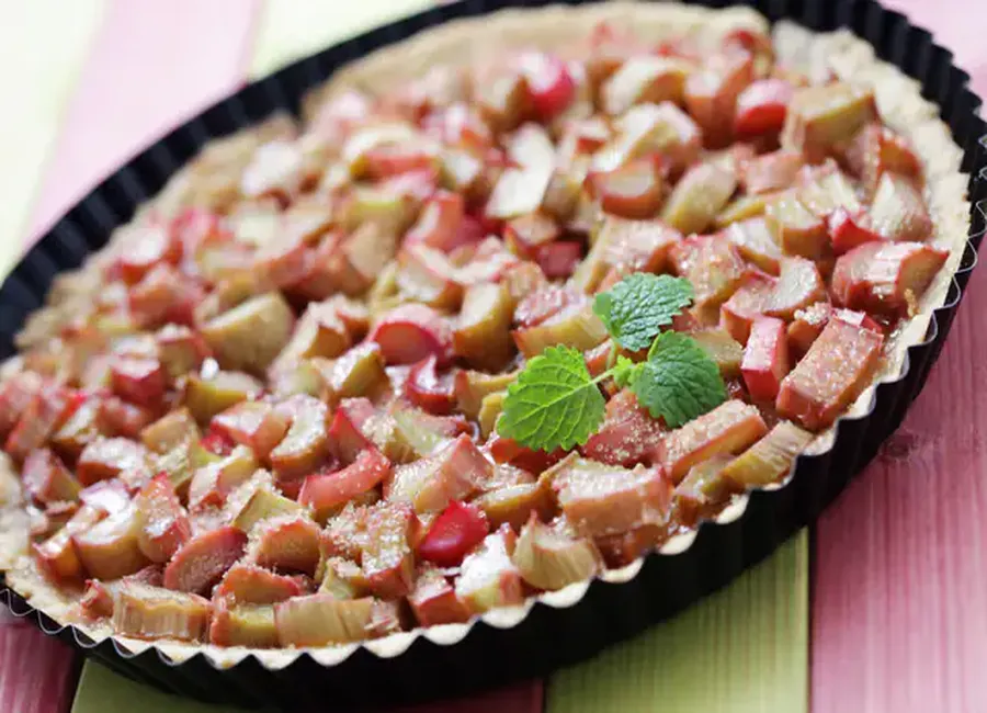 Tarte à la rhubarbe de jeanne