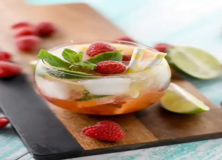Mocktail framboise passion menthe