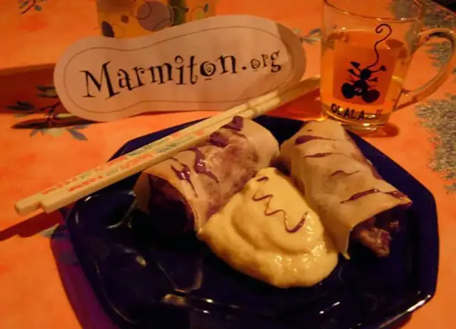 Nems de banane au chocolat