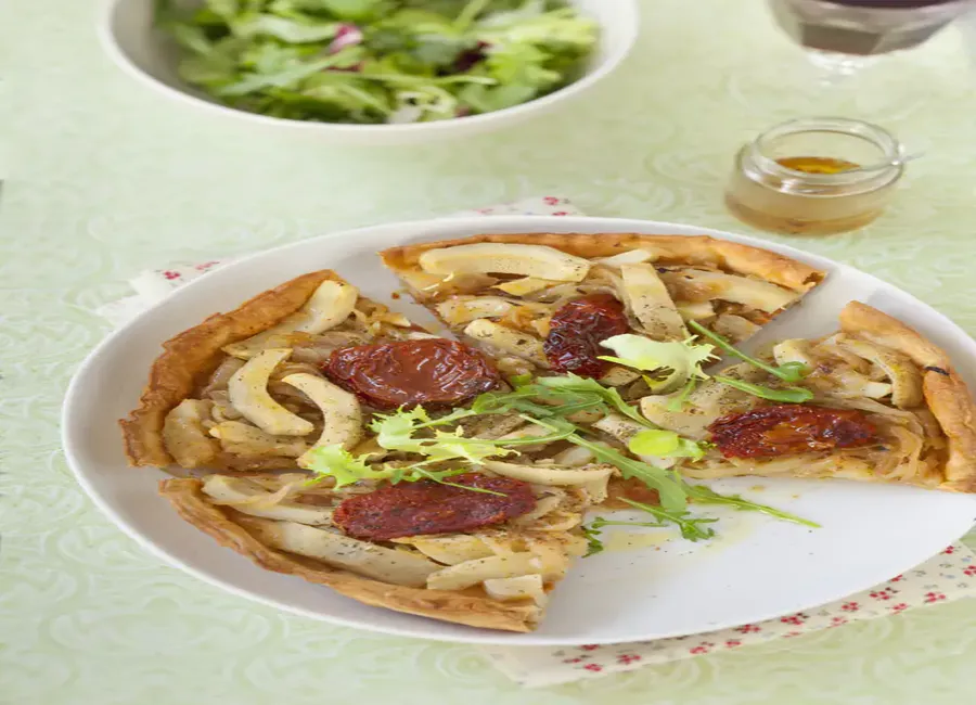 Tarte rapide aux artichauts et tomates séchées