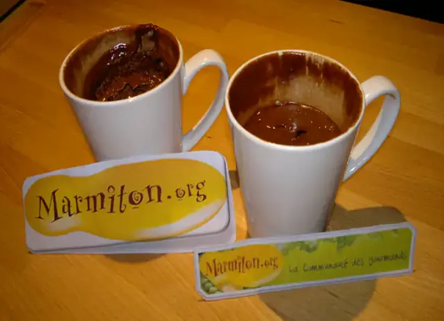 Mug cake chocolat-nutella fondant