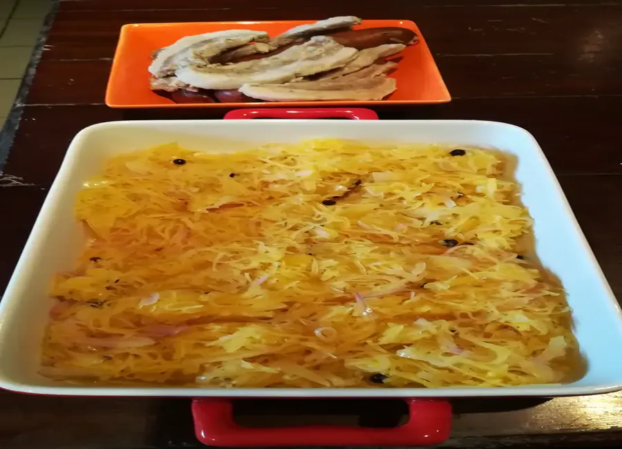Choucroute de papayes vertes