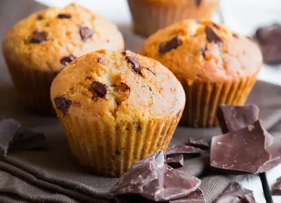 Muffins à la pâte à tartiner et aux pépites de chocolat