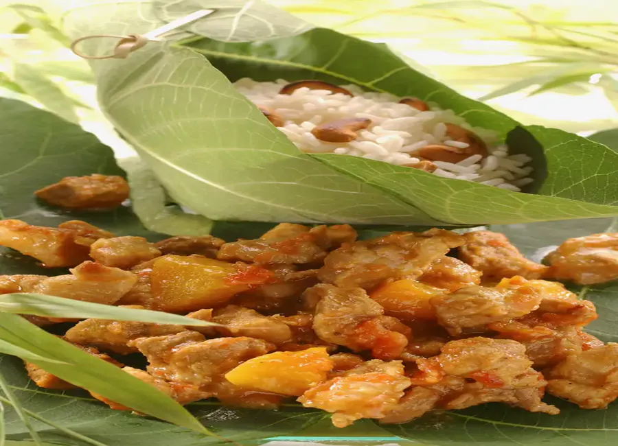 Curry de porc aux pêches