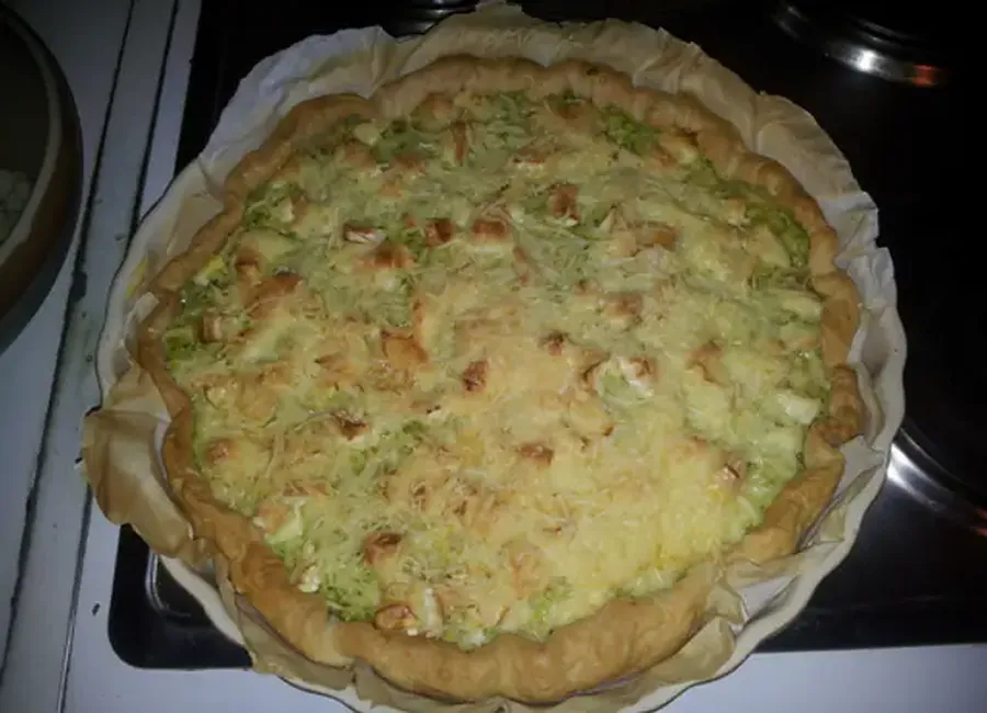 Tarte courgette curry chèvre