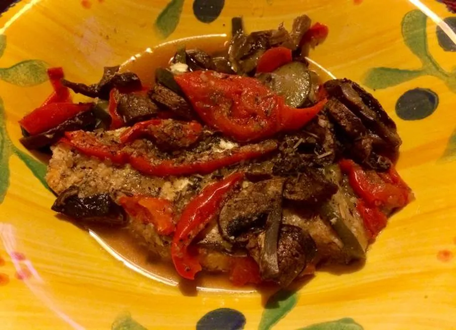 Papillote d'espadon aux petits légumes