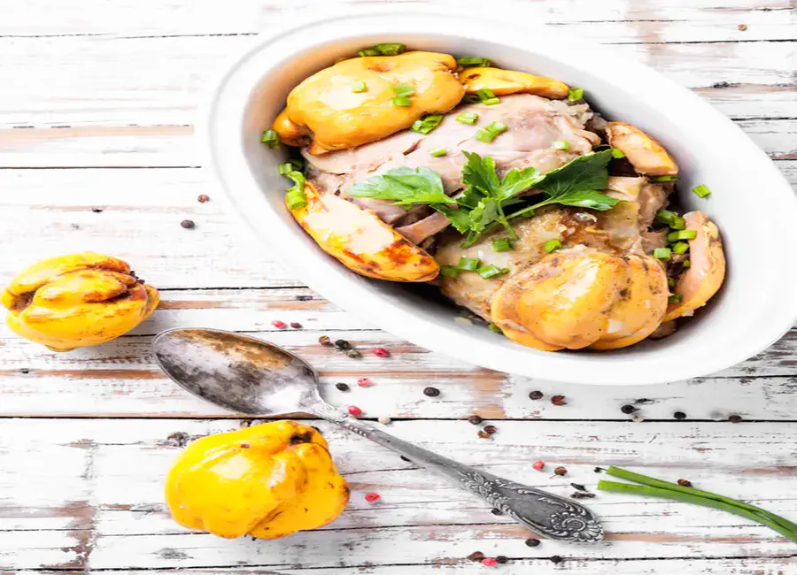 Poulet au coing et au miel