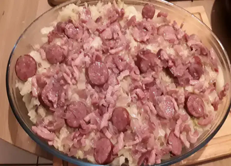 Chou pommé en gratin