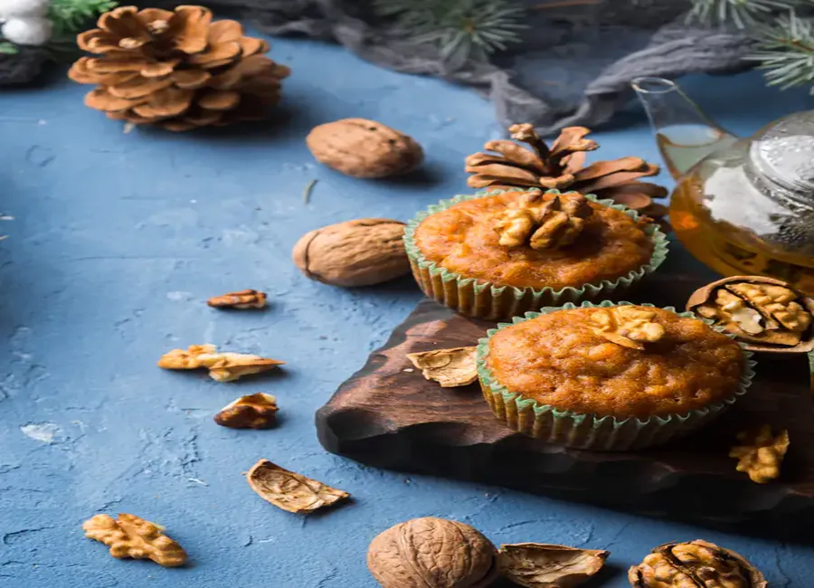 Muffins aux pépites de chocolat, noix et cannelle