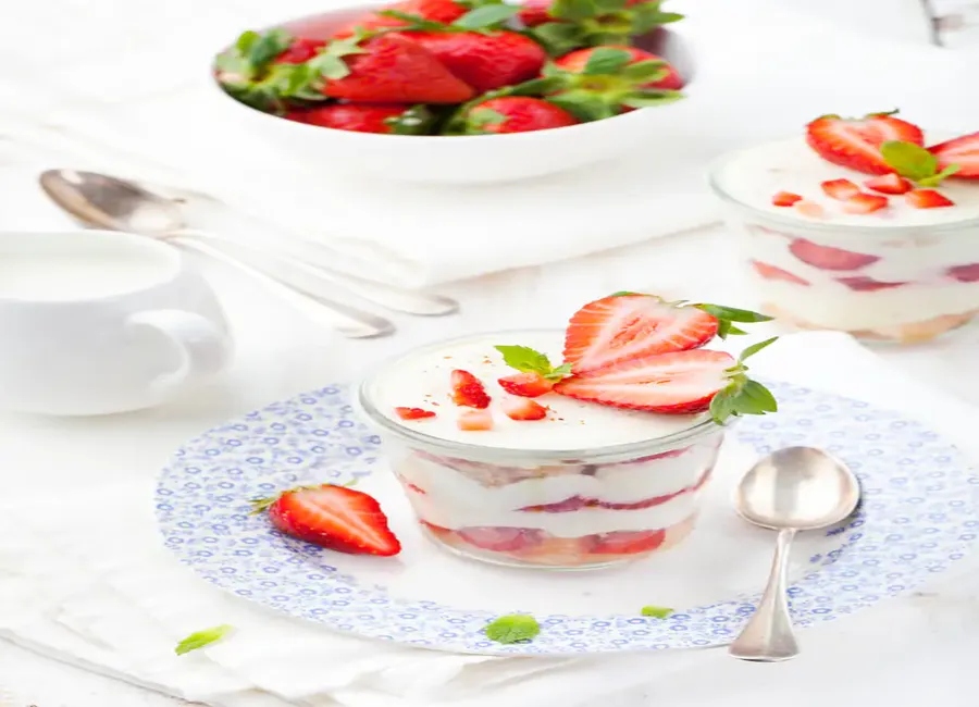 Tiramisu light au fromage blanc et fraises