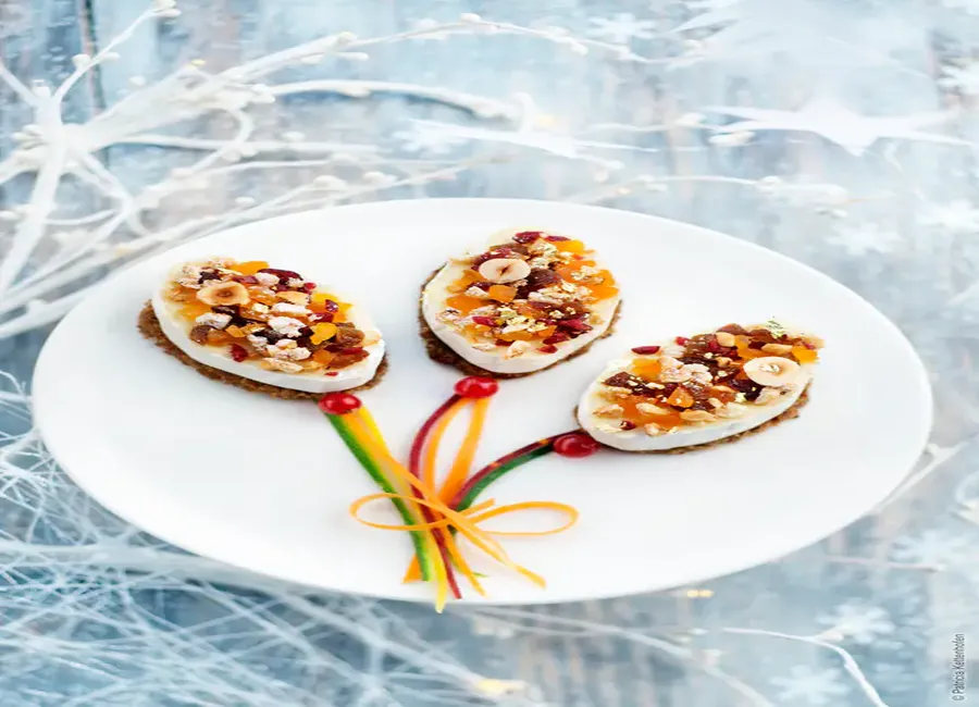 Bouchées aux fruits secs et fromage façon "petits ballons"