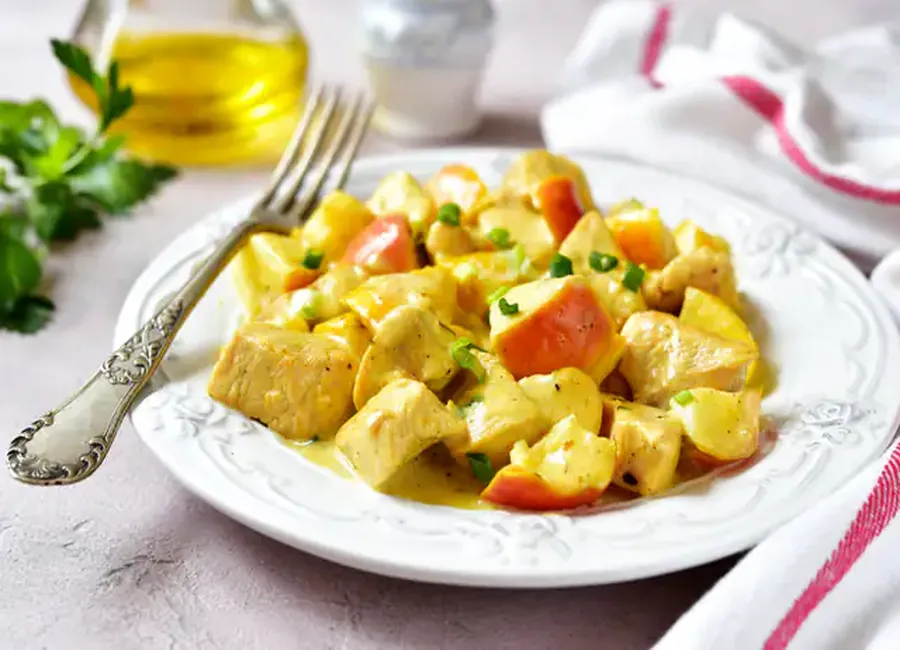 Curry de poulet au lait de coco au cookéo