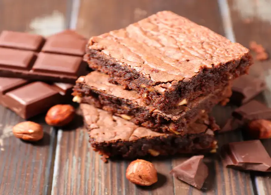 Brownies aux noisettes et nutella